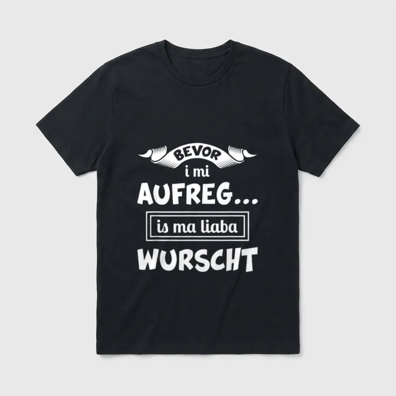 Österreich österreichisch Dialekt Witz T-Shirt – Klassisches T-Shirt in Schwarz