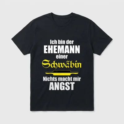 Schwaben Lustiger Spruch Ehemann T-Shirt – Klassisches T-Shirt in Schwarz