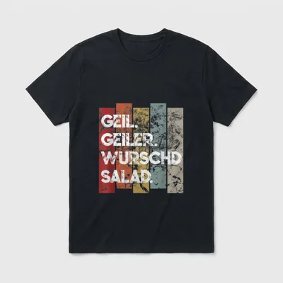 Schwaben Wurstsalat Schwäbisch Spruch T-Shirt – Klassisches T-Shirt in Schwarz