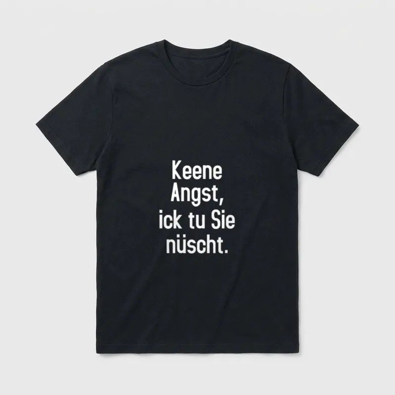 Keene Angst Lustiger Dialekt T-Shirt – Klassisches T-Shirt in Schwarz