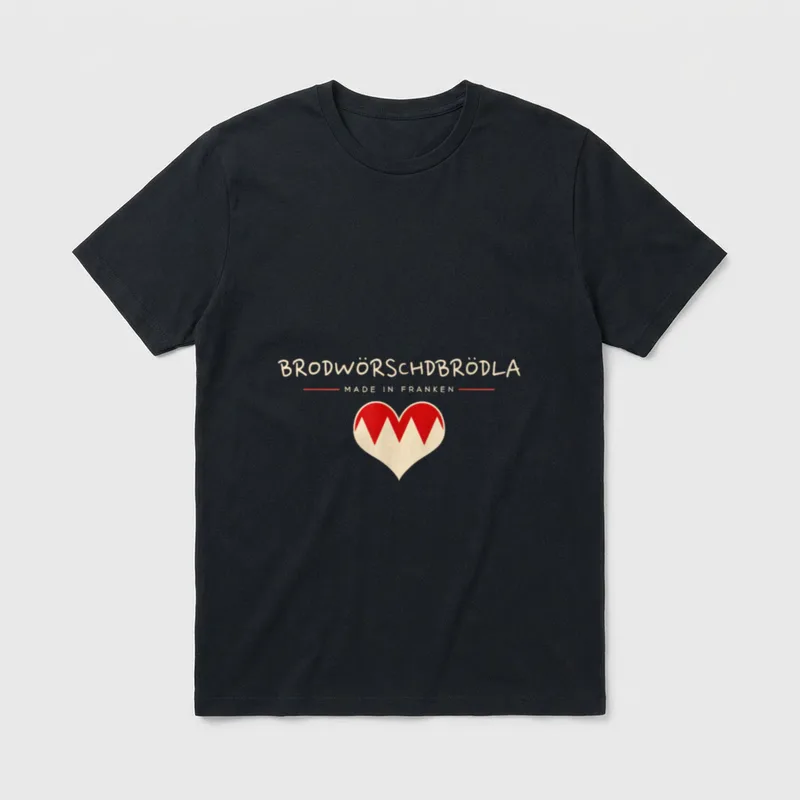 Brodwörschdbrödla Fränggisch Fränkisch lustige T-Shirt – Klassisches T-Shirt in Schwarz