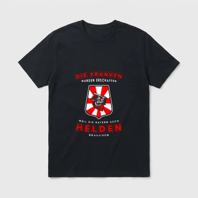 Fränkisch Fränkischer Dialekt Spruch T-Shirt – Klassisches T-Shirt in Schwarz