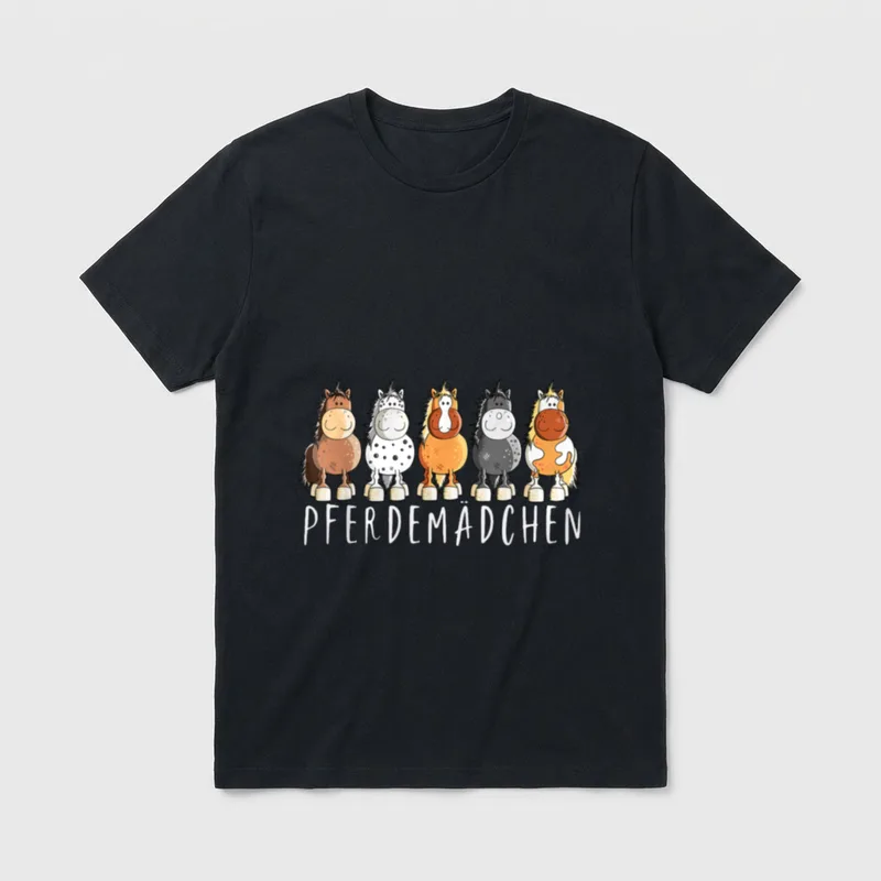 Pferdemädchen Pferde Sprüche I T-Shirt – Klassisches T-Shirt in Schwarz