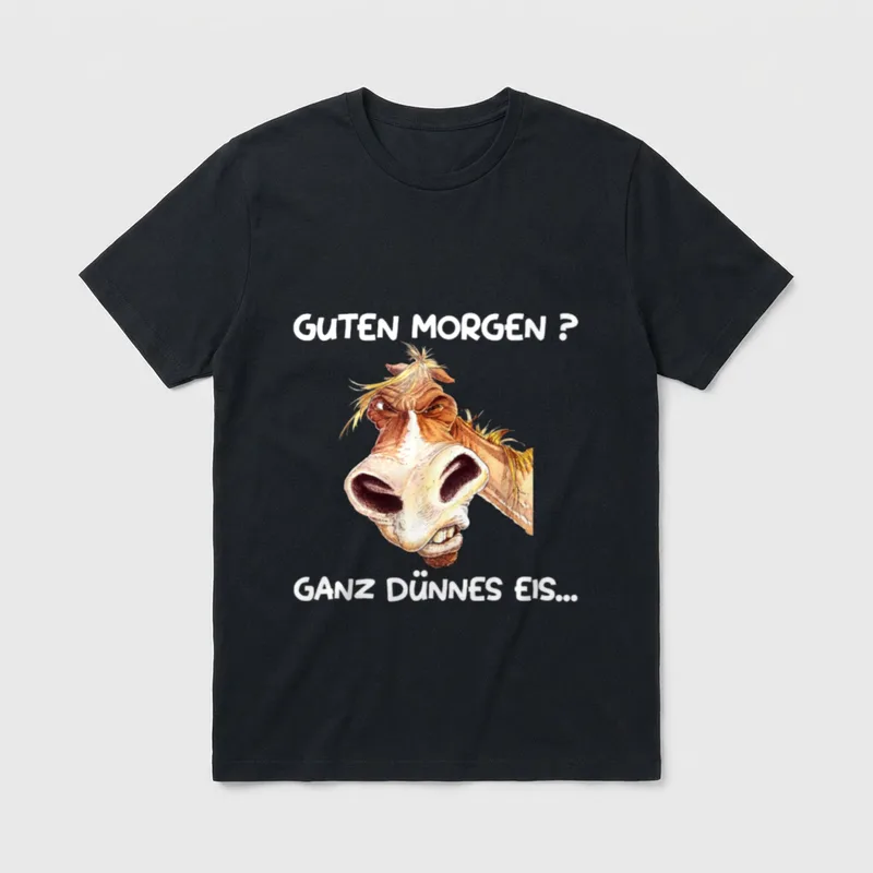 Guten Morgen? Ganz dünnes Reiten & Pferde T-Shirt – Klassisches T-Shirt in Schwarz