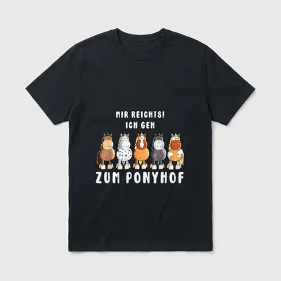 Mir Reichts Ich Geh Reiten & Pferde T-Shirt – Klassisches T-Shirt in Schwarz