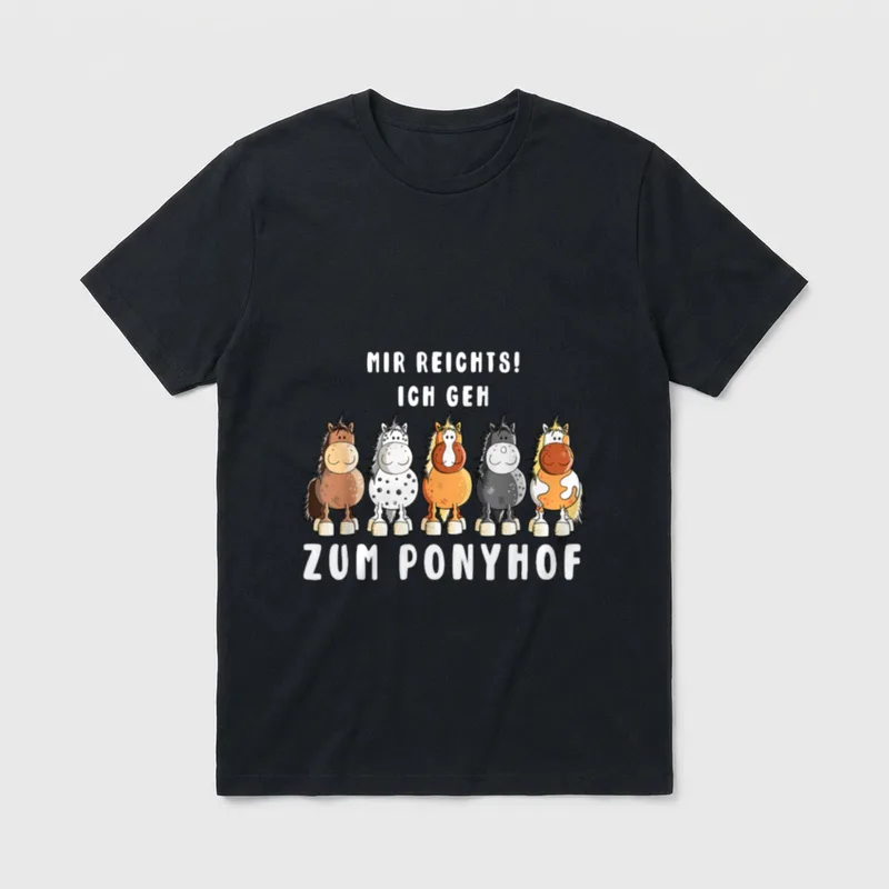 Mir Reichts Ich Geh Reiten & Pferde T-Shirt – Klassisches T-Shirt in Schwarz