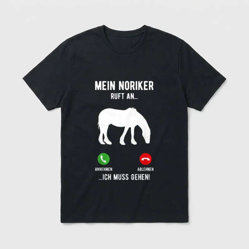 Noriker Pferde Mädchen Sprüche Reiten & Pferde T-Shirt – Klassisches T-Shirt in Schwarz
