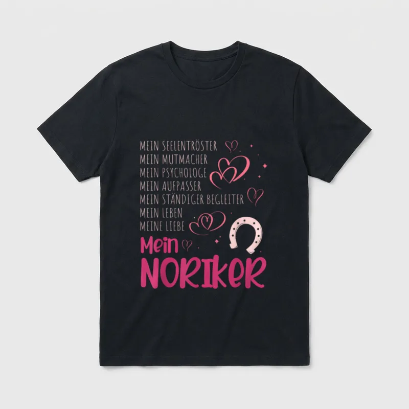 Noriker Pferd Liebhaber T-Shirt – Klassisches T-Shirt in Schwarz
