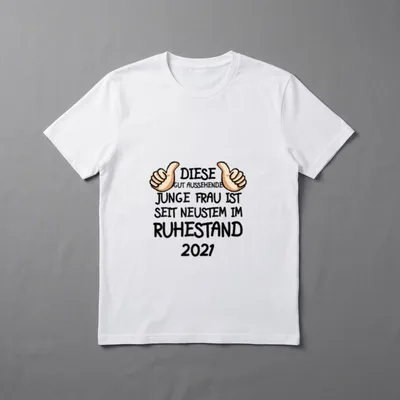 T-Shirt Rente 2021 – Zwei Daumen hoch, Spruch über Ruhestand 2021 – Klassisches T-Shirt in Schwarz