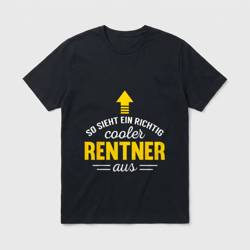 Lustiges Cooler Rentner Ruhestand T-Shirt – Klassisches T-Shirt in Schwarz