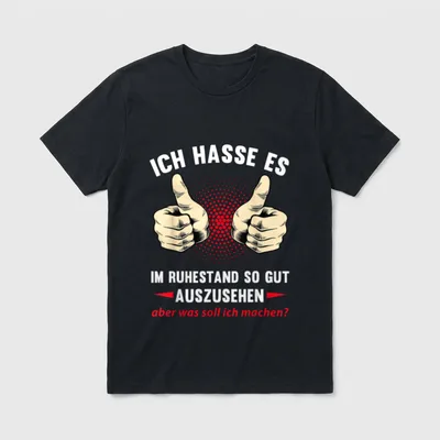 Rentner Ruhestand Pension Rente T-Shirt – Klassisches T-Shirt in Schwarz