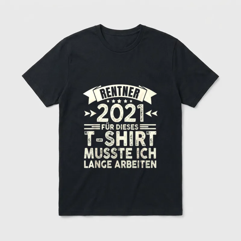 Rente 2021 Opa Rentner T-Shirt – Klassisches T-Shirt in Schwarz