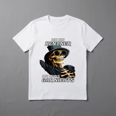 Ich bin Rentner ich muss T-Shirt – Klassisches T-Shirt in Schwarz