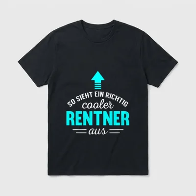Lustiges Cooler Rentner Ruhestand Rente T-Shirt – Klassisches T-Shirt in Schwarz