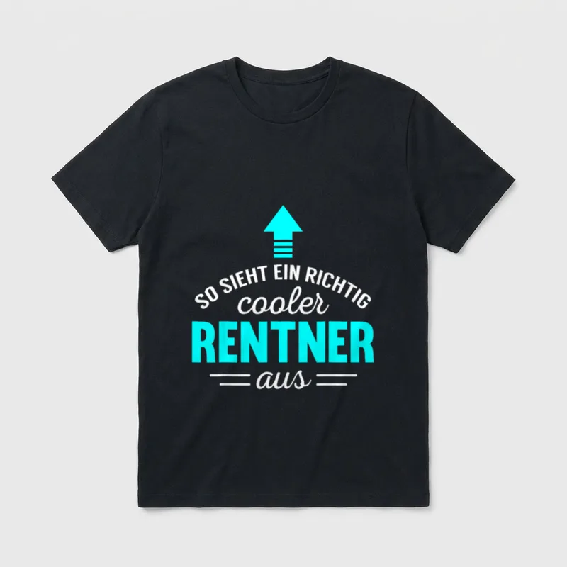Lustiges Cooler Rentner Ruhestand Rente T-Shirt – Klassisches T-Shirt in Schwarz