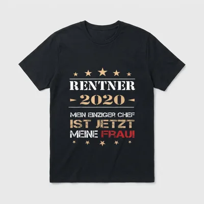 Rentner 2020 Lustiges Rente T-Shirt – Klassisches T-Shirt in Schwarz
