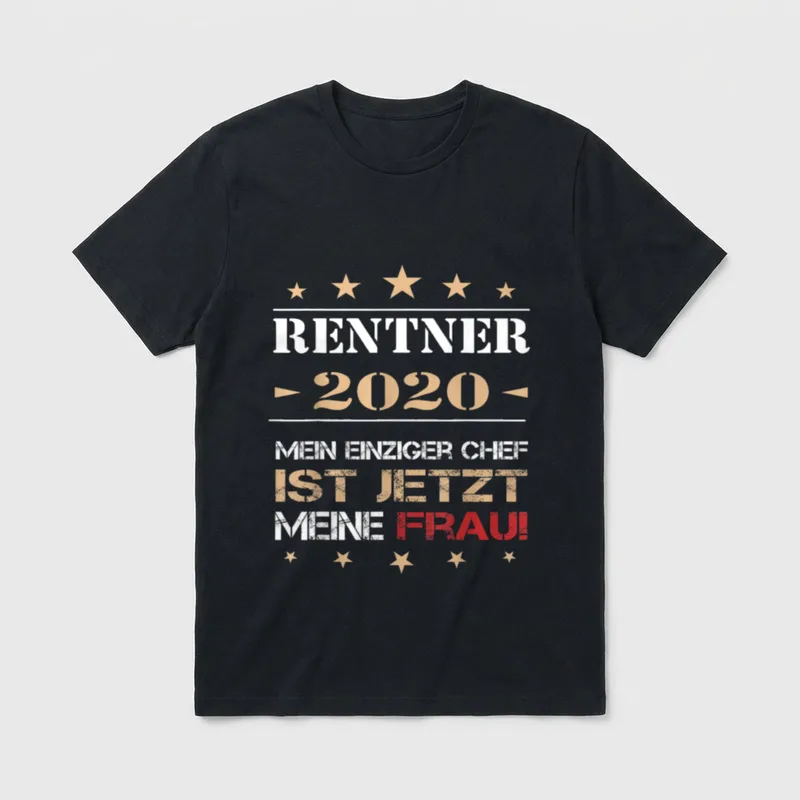 Rentner 2020 Lustiges Rente T-Shirt – Klassisches T-Shirt in Schwarz
