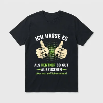 Rentner Rentnerin Ruhestand Rente T-Shirt – Klassisches T-Shirt in Schwarz
