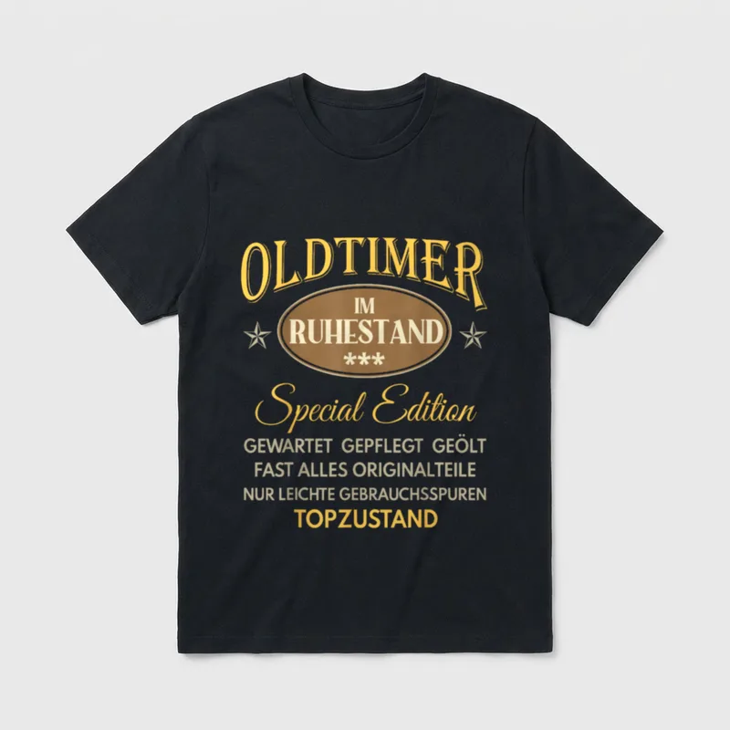 Ruhestand Rente Pensionierung Rentner T-Shirt – Klassisches T-Shirt in Schwarz