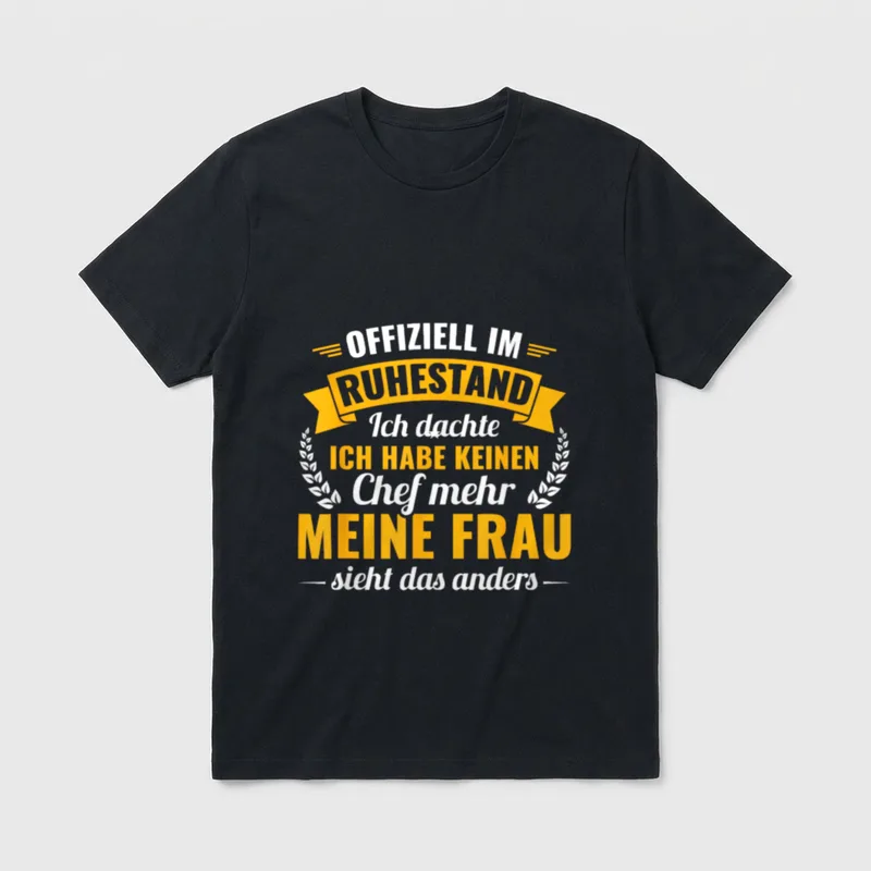 Rentner Offiziell Im Ruhestand T-Shirt – Klassisches T-Shirt in Schwarz