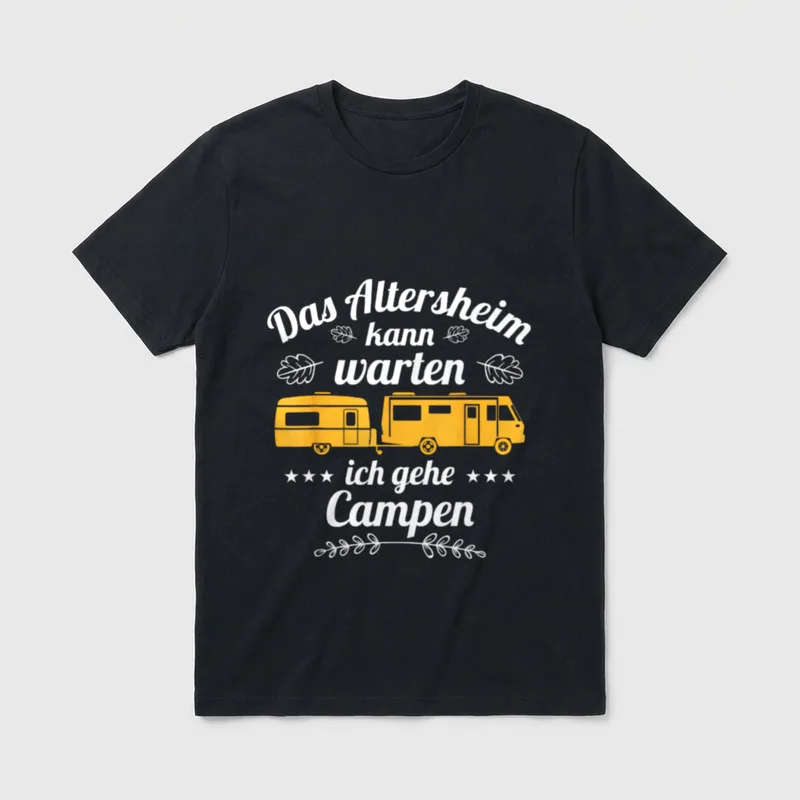 Lustiges Rentner Wohnmobil Ruhestand T-Shirt – Klassisches T-Shirt in Schwarz
