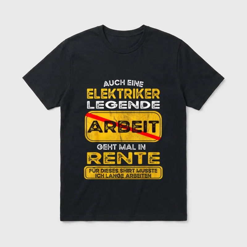 Elektriker Abschiedsgeschenk Kollegen Elektriker T-Shirt – Klassisches T-Shirt in Schwarz