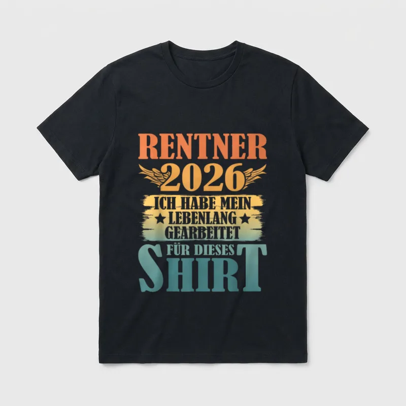 Legendäre Rentner Sprüche Rente T-Shirt – Klassisches T-Shirt in Schwarz