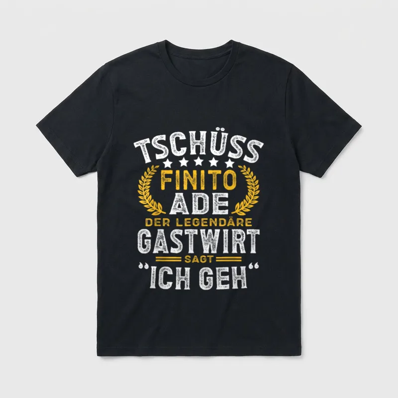Gastwirt Rente Verabschiedung Rentner T-Shirt – Klassisches T-Shirt in Schwarz