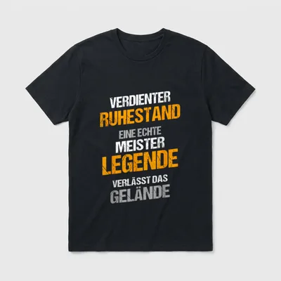Meister Rente lustig Ruhestand T-Shirt – Klassisches T-Shirt in Schwarz