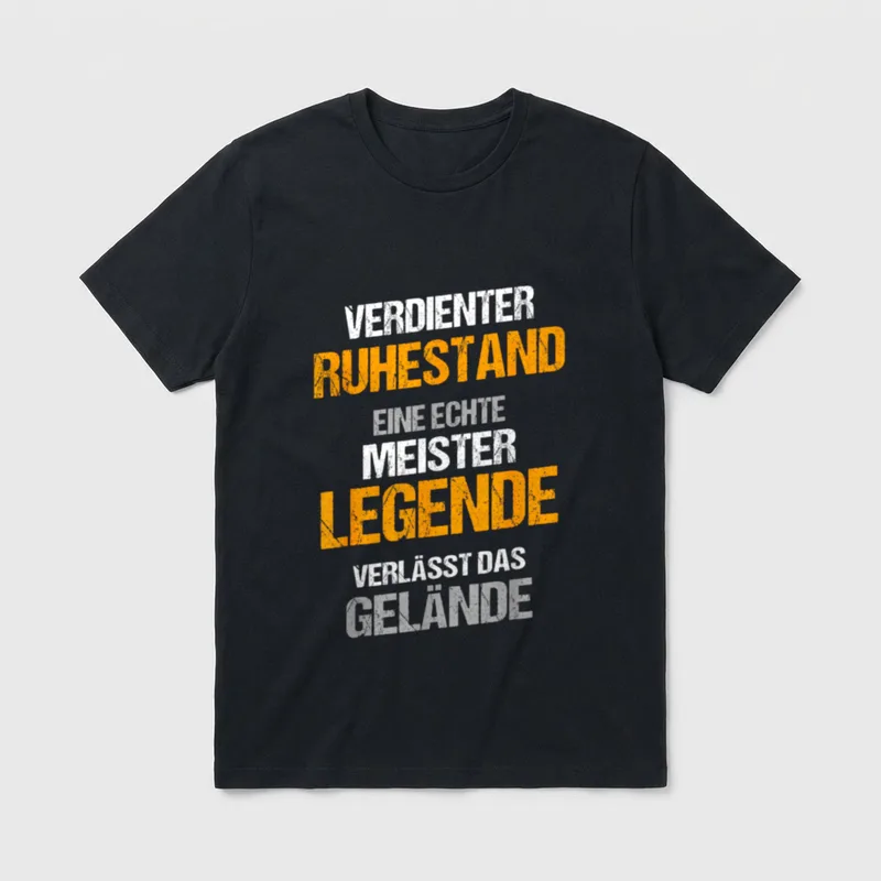 Meister Rente lustig Ruhestand T-Shirt – Klassisches T-Shirt in Schwarz