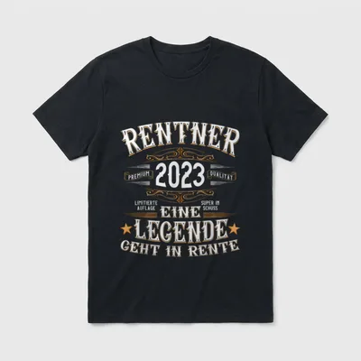 Rente 2023 Ruhestand Pension T-Shirt – Klassisches T-Shirt in Schwarz