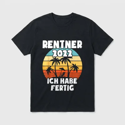Rente 2022 Rentner Spruch T-Shirt – Klassisches T-Shirt in Schwarz