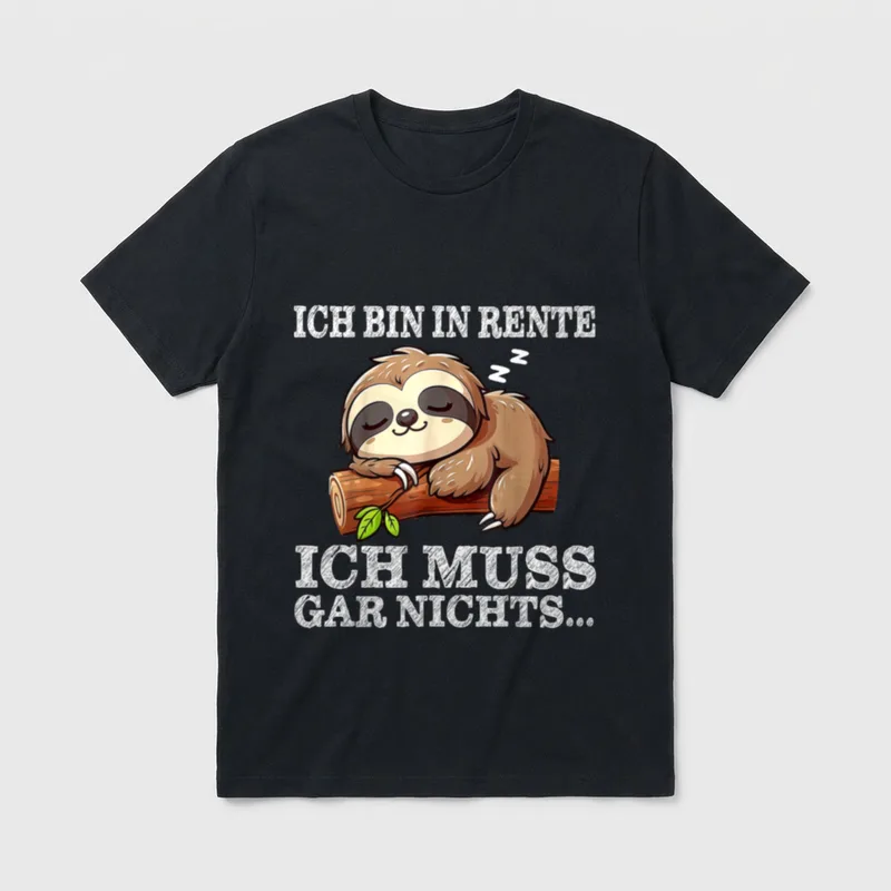 Ich Bin in Rente Rente & Ruhestand T-Shirt – Klassisches T-Shirt in Schwarz