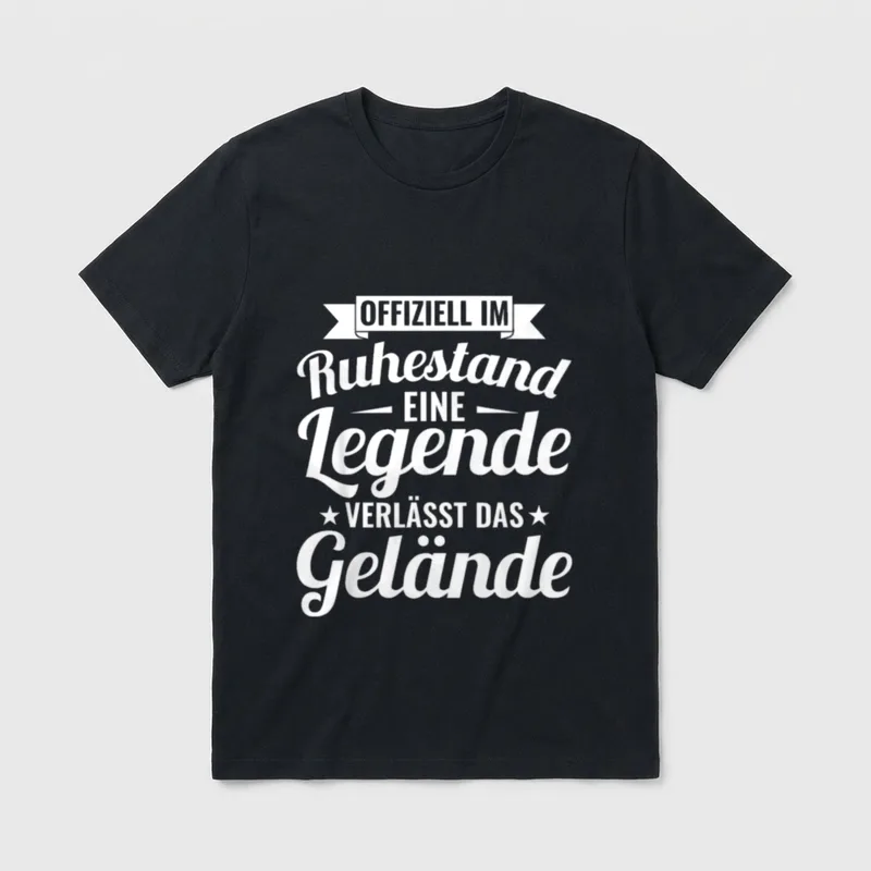 Offiziell Im Ruhestand Pensionierung T-Shirt – Klassisches T-Shirt in Schwarz