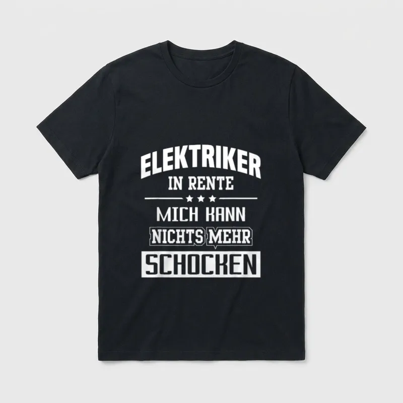 Elektriker Rente Pension Elektromeister T-Shirt – Klassisches T-Shirt in Schwarz