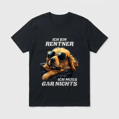 Rentner muss nichts T-Shirt – Klassisches T-Shirt in Schwarz