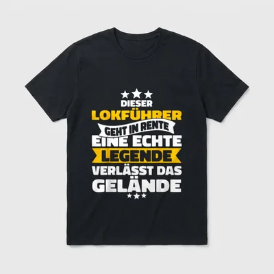 Rentner Lokführer Rente Spruch Rente & Ruhestand T-Shirt – Klassisches T-Shirt in Schwarz