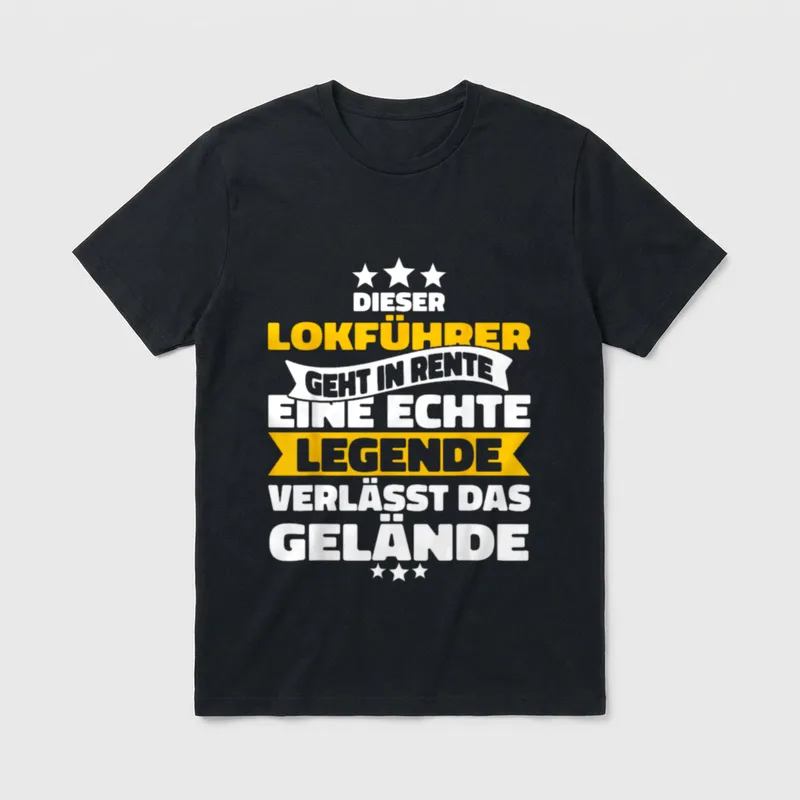 Rentner Lokführer Rente Spruch Rente & Ruhestand T-Shirt – Klassisches T-Shirt in Schwarz