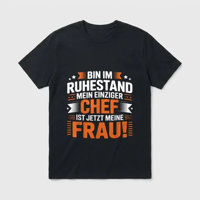 Pensionär Rente Bin T-Shirt – Klassisches T-Shirt in Schwarz