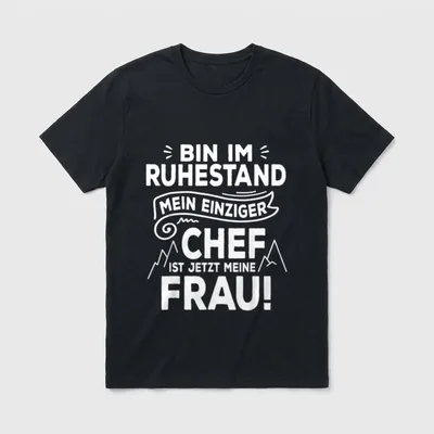 Lustig Rentner Ruhestand Rente Spruch T-Shirt – Klassisches T-Shirt in Schwarz