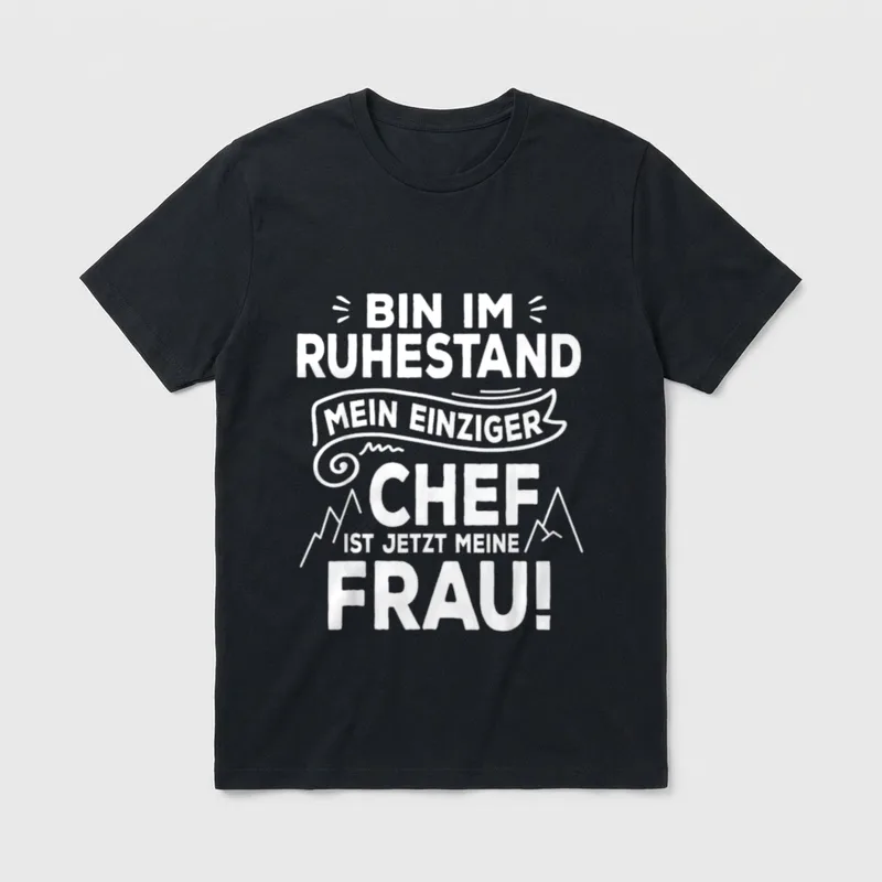 Lustig Rentner Ruhestand Rente Spruch T-Shirt – Klassisches T-Shirt in Schwarz