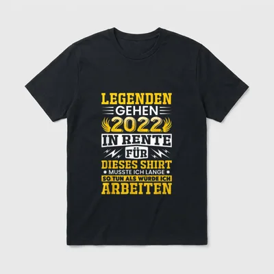 Rentner Pension lustiger Spruch T-Shirt – Klassisches T-Shirt in Schwarz