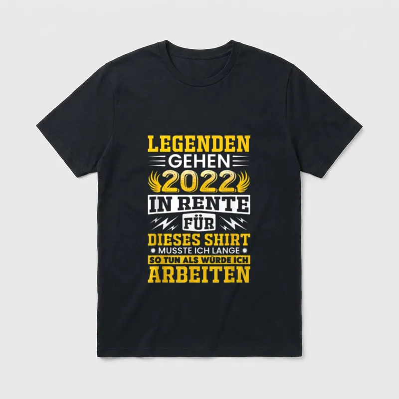 Rentner Pension lustiger Spruch T-Shirt – Klassisches T-Shirt in Schwarz