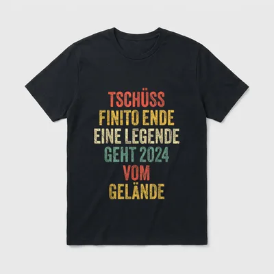 Rentner 2024 Rente Ruhestand T-Shirt – Klassisches T-Shirt in Schwarz