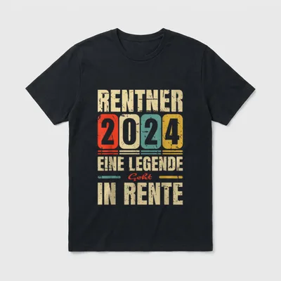 Rentner 2024 Rente Ruhestand Lustige T-Shirt – Klassisches T-Shirt in Schwarz