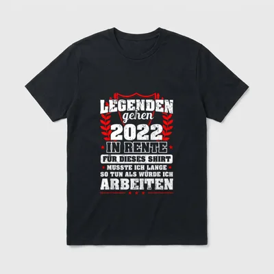 Pension Rentner lustiger Spruch Ruhestand T-Shirt – Klassisches T-Shirt in Schwarz