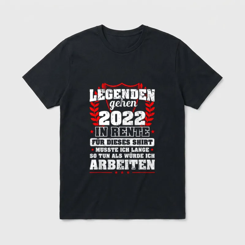Pension Rentner lustiger Spruch Ruhestand T-Shirt – Klassisches T-Shirt in Schwarz