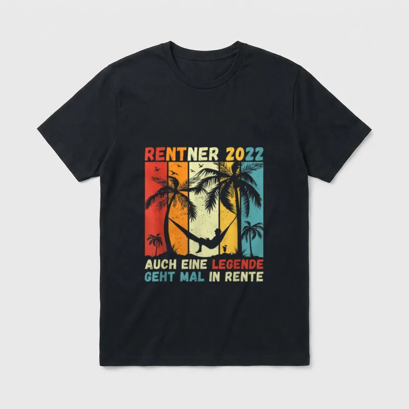 Auch eine Legende geht Rente & Ruhestand T-Shirt – Klassisches T-Shirt in Schwarz