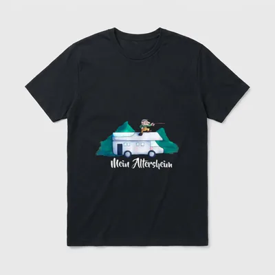 Wohnmobil Camping Ruhestand Rente T-Shirt – Klassisches T-Shirt in Schwarz