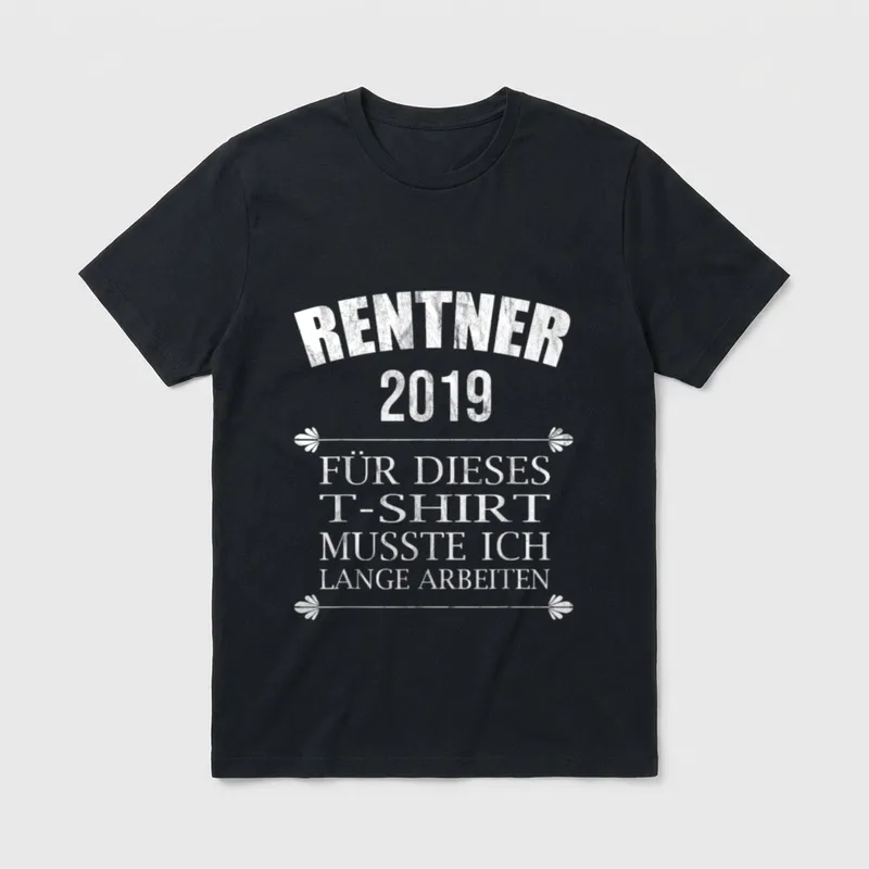 Rentner Lustiges Ruhestand Rente 2019 T-Shirt – Klassisches T-Shirt in Schwarz